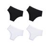 4Pcs/Set Cotton Underwear for Women High Rise Panties Soild Colour Stretch Briefs Ladies Half Cover Briefs Soft Sexy Lingerie