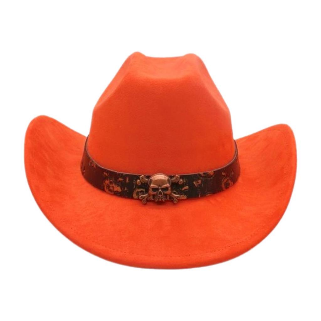 Foreign Trade  Tourism Top Hat Niche Western Cowboy Hat Niche Ethnic Style Skull Stage Dance Performance Hat