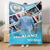Haaland Customize Your Name Blanket Gift Customizable Blanket Soft Warm Cozy Versatile for Seaside Chair Home Decor Picnics Four Seasons Universal