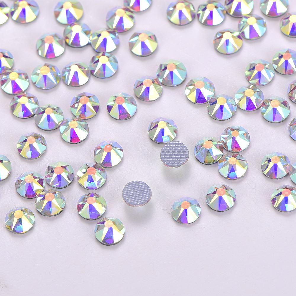 Strass Sewing Fabric Crystal Garment Hotfix Diamond Rhinestone Small Clear Flatback 70 Colors AB 8 Big and 8 Glass