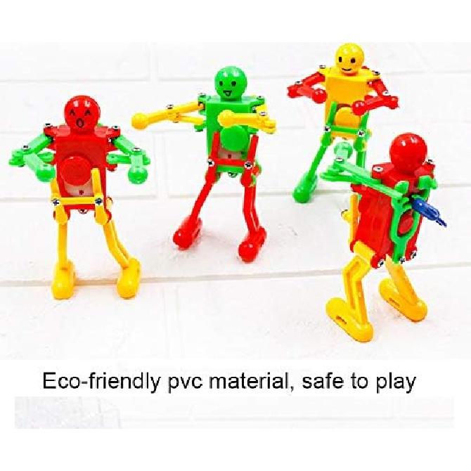 12 Pcs Funny Spring Wind-up Dancing Toy Set, Kids' Role Playing Robot Figures for Easter Egg, Christmas, Party Favors