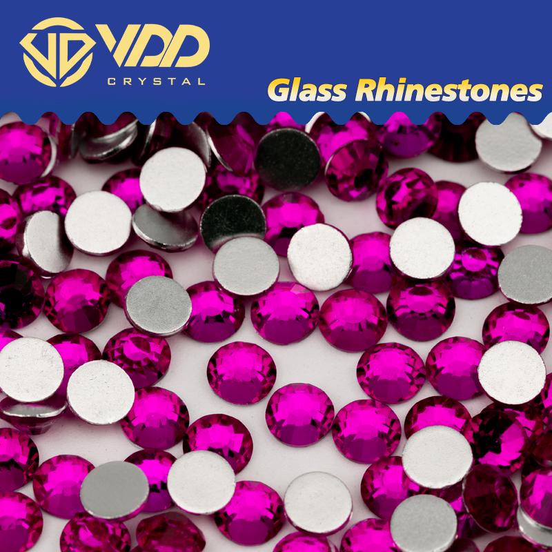 VDD 128 Berry Rose SS4-SS50 New Color Glass Rhinestones Crystal Flatback Color Stone for DIY Decoration Nail Art Accessories SS4 -1440Pcs