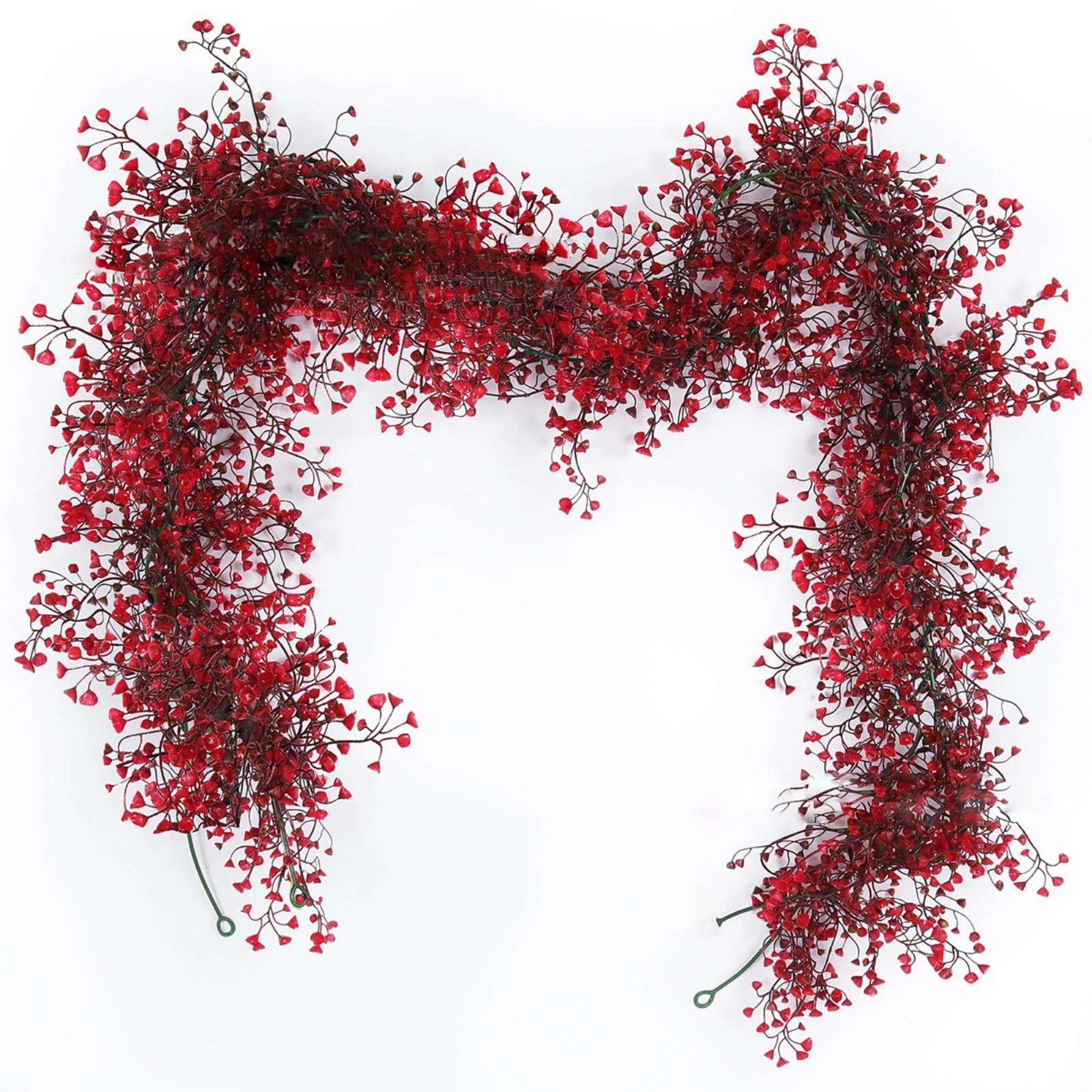 

Имитация лозы золотистой ивы, искусственный эвкалипт, праздник урожая, Хэллоуин One Size красный