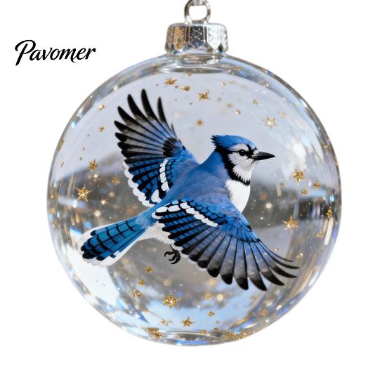 Collectible Bird Glass Ornaments Nature Faux Crystal Ornament Handmade 3D Warmth And Meaning Set Clear Plastic Christmas Ball Holiday Decor Loved One