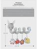 Aipinqi Grey Animal Baby Crib Soothing Toy and Bed Pendant.