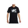Nike Club Round Neck Printed Short Sleeve T-Shirt Men Tops Black FZ5420-010