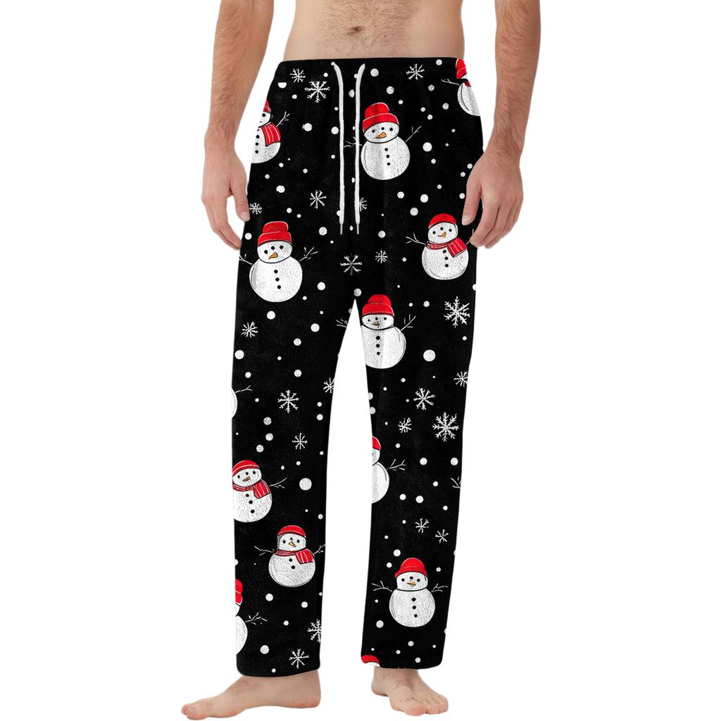 Erkek Büzgü Cepli Flanel Pantolon Ev Giyimi Pijama Pantolonu