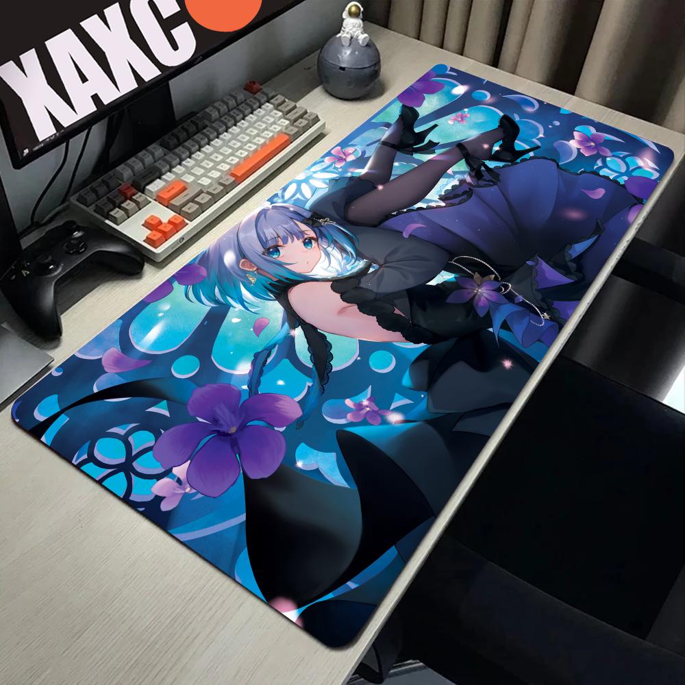 Anime Girl VTuber VSPO Mousepad Large Keyboard Desk Mat Gaming Mouse Pad LockEdge Nonslip Mat HYBXAXC Mousepad