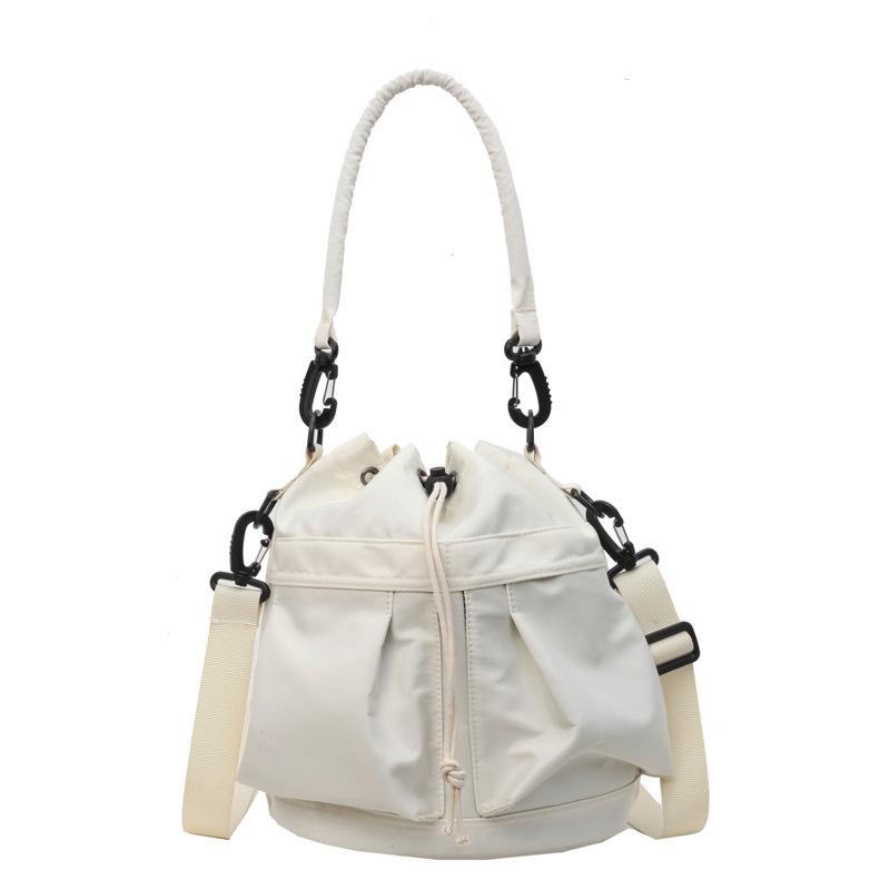 

Fashionable Large Capacity Crossbody Shoulder Bags Portable Commuting ToteS Oxford Bucket Bag for Outdoor Travel Bolsa mujer sac бежевый