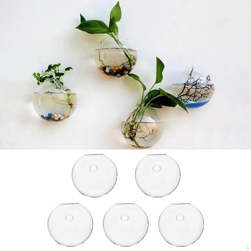 5 stück Blume Terrarium Hydrokultur Vase Kleine Decor Haken Wand Haken Pflanzer für Kaffee