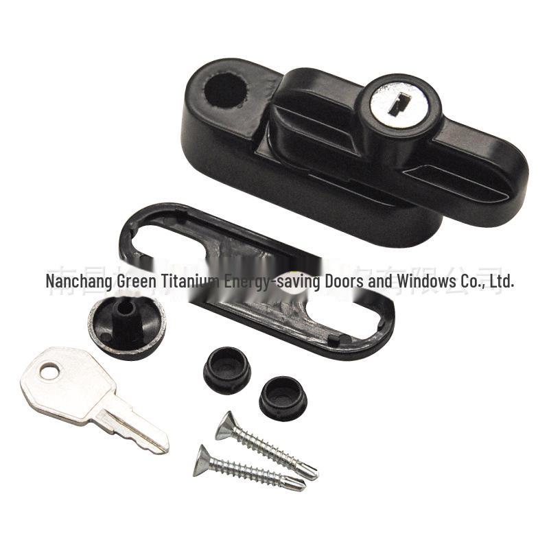 T-Type Lock Sliding Window Handle: Anti-Theft Casement Lock for Plastic and Steel Windows