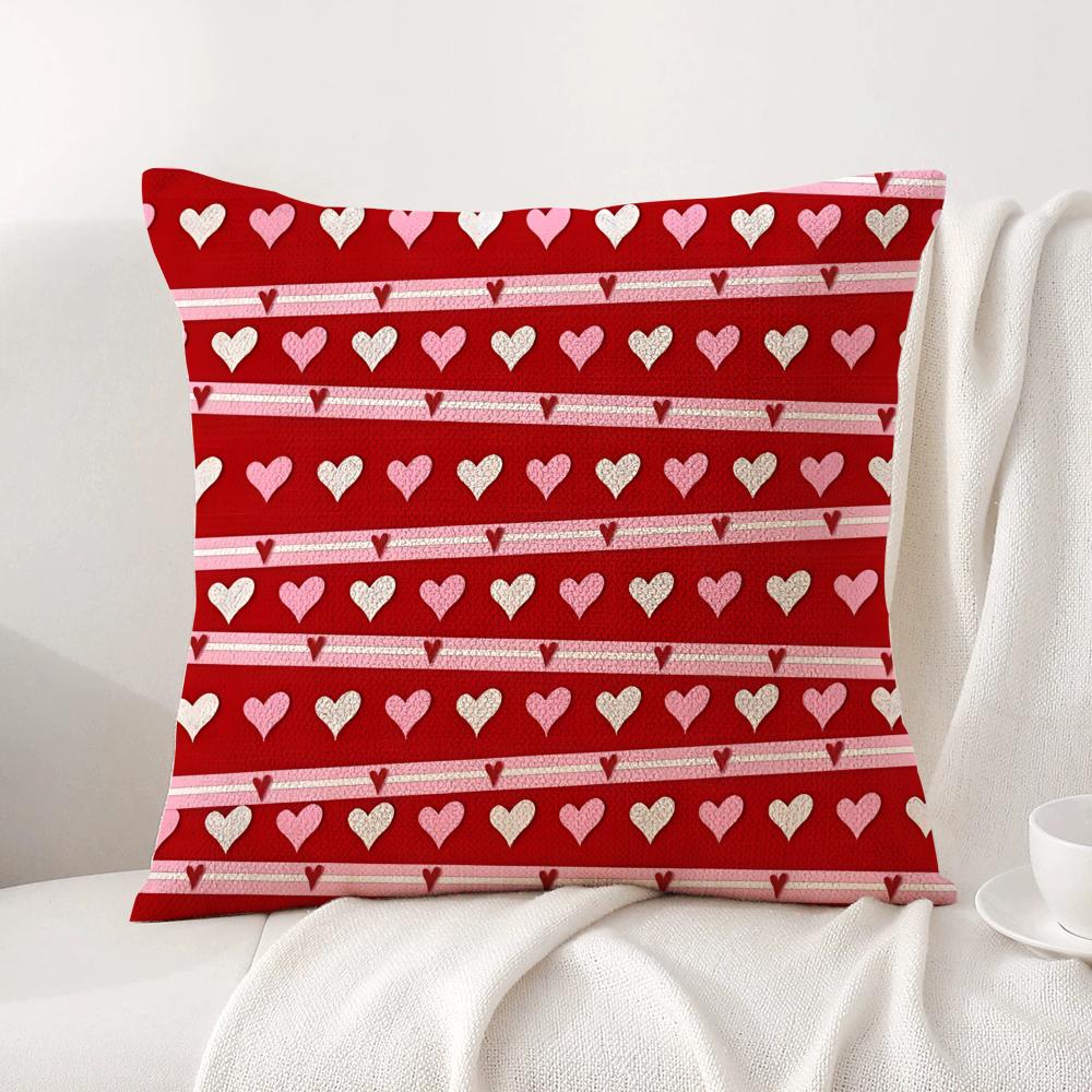 

Valentines Day Cushion Cover Natural Linen Organic Fabric DoubleSided Printing Sofa Home Decor Gift Pillow Cover 30x30cm