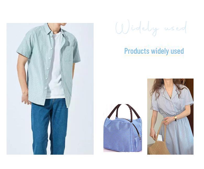 Cotton Yarn-Dyed High-Density Striped Fabric for Clothing and Sportswear