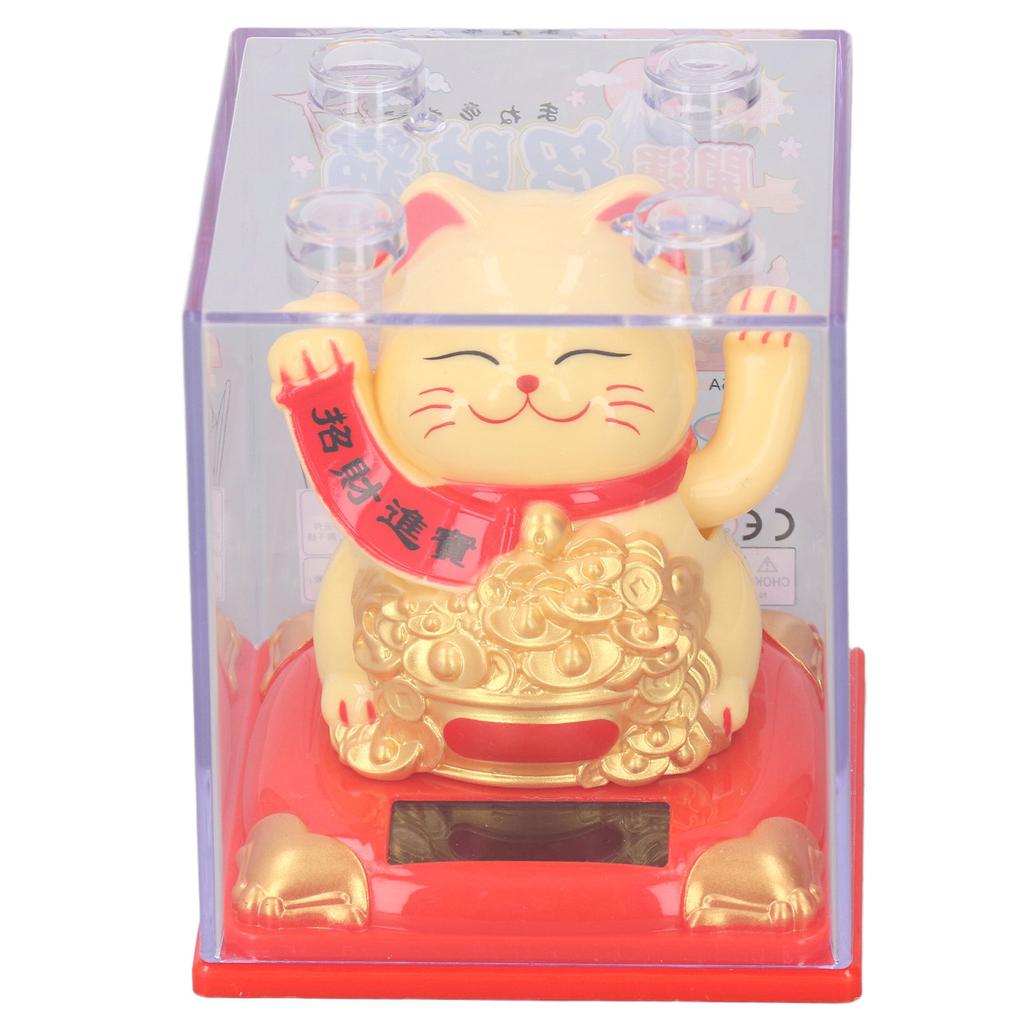 Decorațiune Pisică Norocoasă Alimentată Solar Mâna Mâinând Pisică Norocoasă Decorativă Bogăție Pisică de Bun Venit Ornament