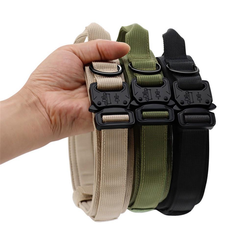 Tactical Nylon Dog Leash & Collar Set for Medium to Large Dogs - Military Grade Training Gear