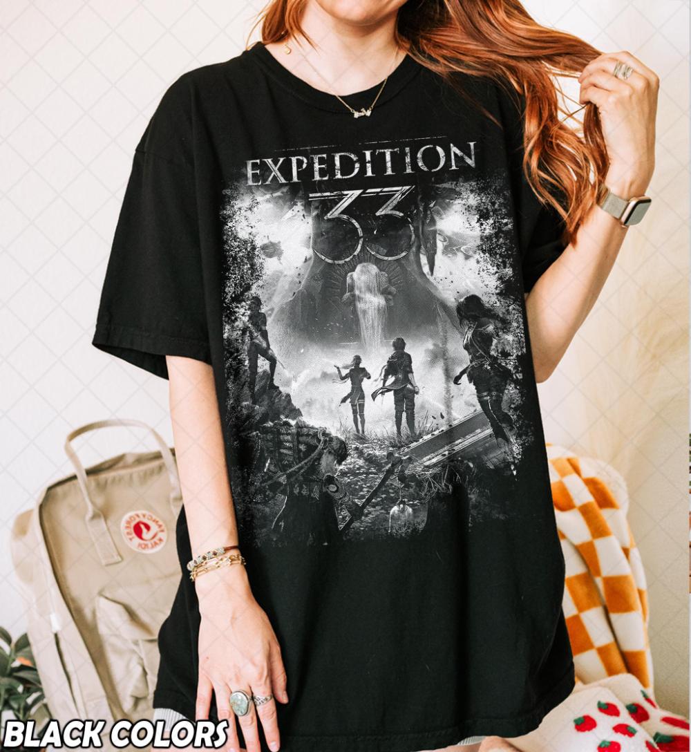 

Vintage Clair Obscur Expedition 33 Shirt Dark Aesthetic Fan Tee Graphic TShirt Gift for Women and Unisex Unisex TShirt S
