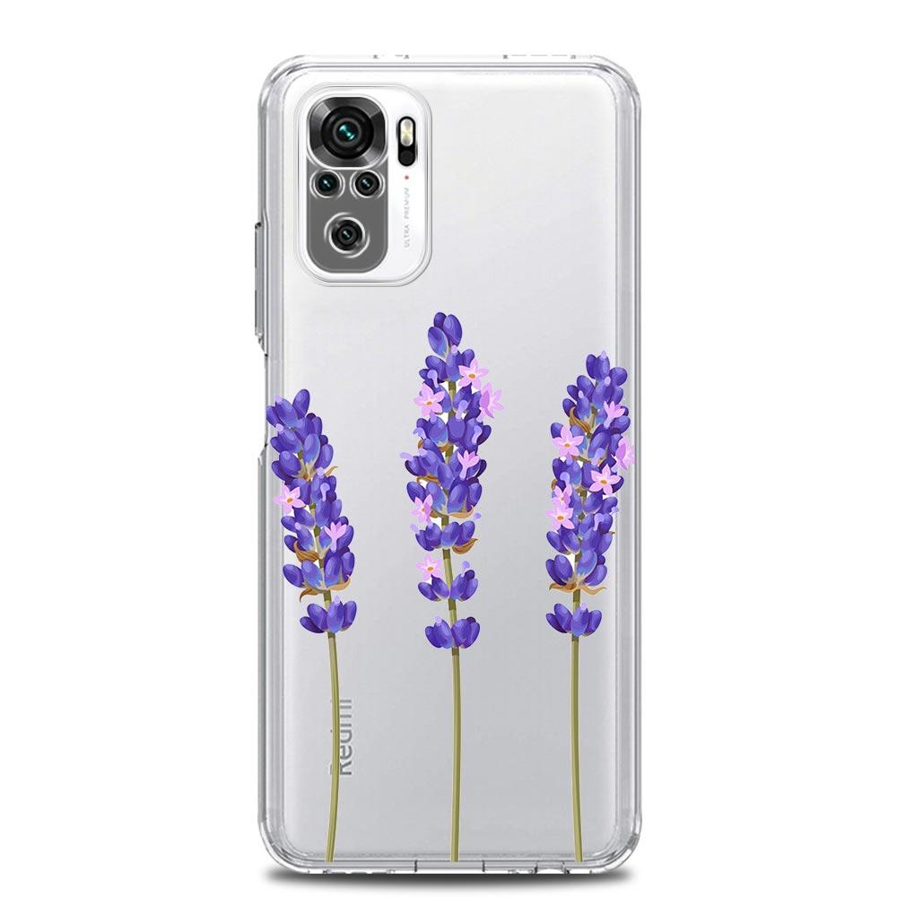 sunflower Lavender Flower Clear Phone Case For Xiaomi Redmi Note 12 10C 10 11 9 8 Pro Plus 9S 7 8T 9T 9A 8A 9C K50 K40 Cover