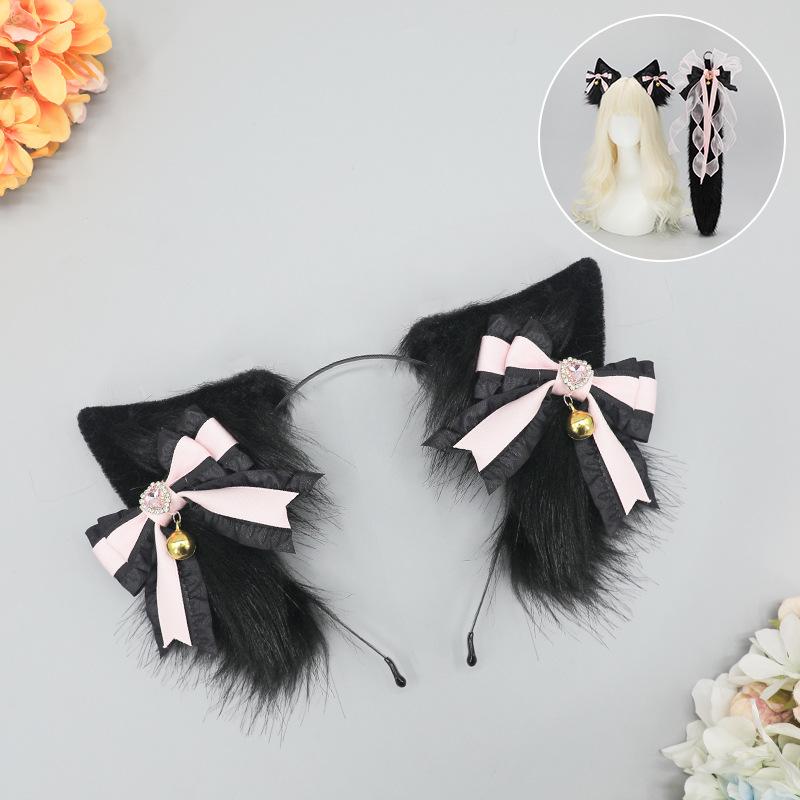 Tamamo - No - Mae Cat Girl Cosplay Set - Ear Headband & Tail (Anime Convention Prop)