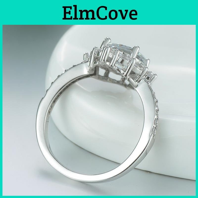 Luxurious Brass And White Steel Ring Stunning European Style Jewelry