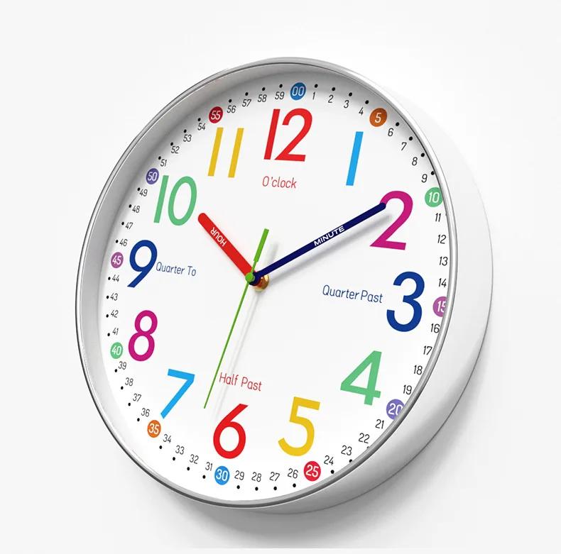 12 Inch Early Education Wall Clock Cartoon Children's Time Management Quartz Clock Home Wall Hanging Silent Clock 30CM