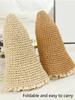 Summer Lace Brim Straw Hat Handmade Weave Hollow Foldable Sun Panama Casual UV Sunscreen Beach Cap Korea Fashion Foldable Bucket