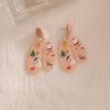 Korean Asymmetrical Christmas Tree & Santa Sleigh Earrings for Women