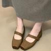 French Square Head with Mary Jane Shoes 2025 Autumn New Retro Inner Height Increase Ballet Light Shoes