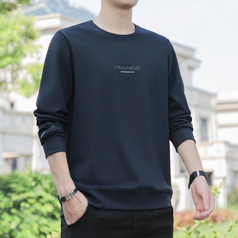 Hanorac pentru bărbați din fleece pentru toamnă și iarnă, hanorac casual, pulover cu gât rotund, cămașă versatilă cu fundul mărimii mari