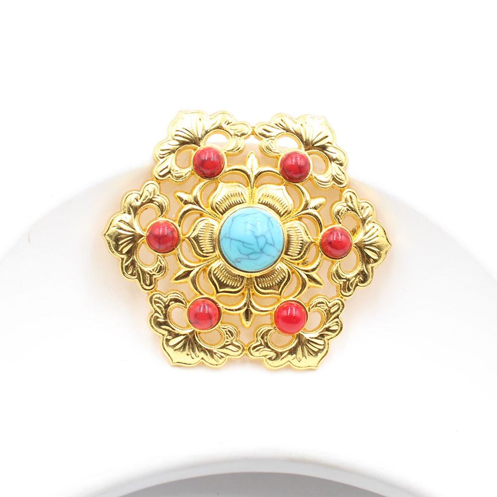 

Vintage 2 pieces 55MM palace Tang style alloy flower hairpin accessories antique style headwear clothing DIY handmade materials