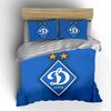 Blue Bedding Set with "D Kyiv" Logo Bedding Duvet Cover Set Duvet Cover Pillowcases  (1 * Duvet Cover 2 * Pillowcases, Without Duvet Insert)