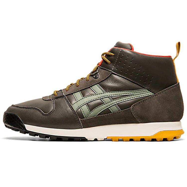 

ONITSUKA TIGER Horizonia MT Retro Comfortable Leather Mesh Non-Slip Shock Absorbing High-Top Running Shoes Unisex Sneaker Dark-Brown 1183A398-251 36