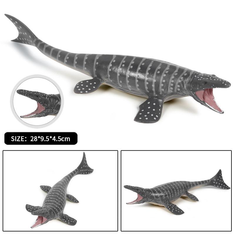 Oenux New Sealife Animals Model Prehistoric Mosasaurus Liopleurodon Kronosaurus Action Figures Solid PVC Collection Toy Kid Gift