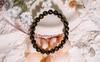Black Mantra Bracelet with Golden, Spiritual Protection & Energy, Bracelet Gold Beads for Luck and Focus, Mantra Energy Bracelet