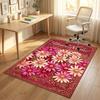 Floral Butterfly Garden Theme Soft Crystal Velvet Rug Custom Name & Text Print Non Slip Floor Rug for Bedroom Living Room