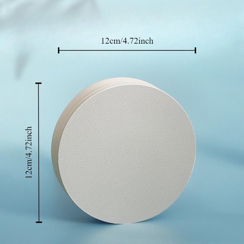 

50 шт. Бумага для рисования, открытки, акварельная бумага, закладки с художественной текстурой, древесная масса, круглый картон, крашеная бумага, липкие заметки circular