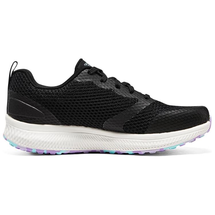 Skechers Scarpe da Corsa Go Run Comode e Costanti Basse Donna Sneaker Nero Viola 128292-BKLV