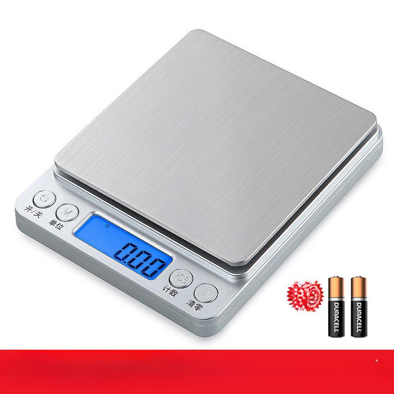 Kitchen Scale Coffee Scale Small Household Food Grams Weight Scale Food Baking Stainless Steel Grams