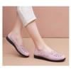 Sandals Summer Breathable Fashionable Hollow Leather Shoes Soft Sole Non Slip Flat Bottom Women's Shoes Perforated Shoes