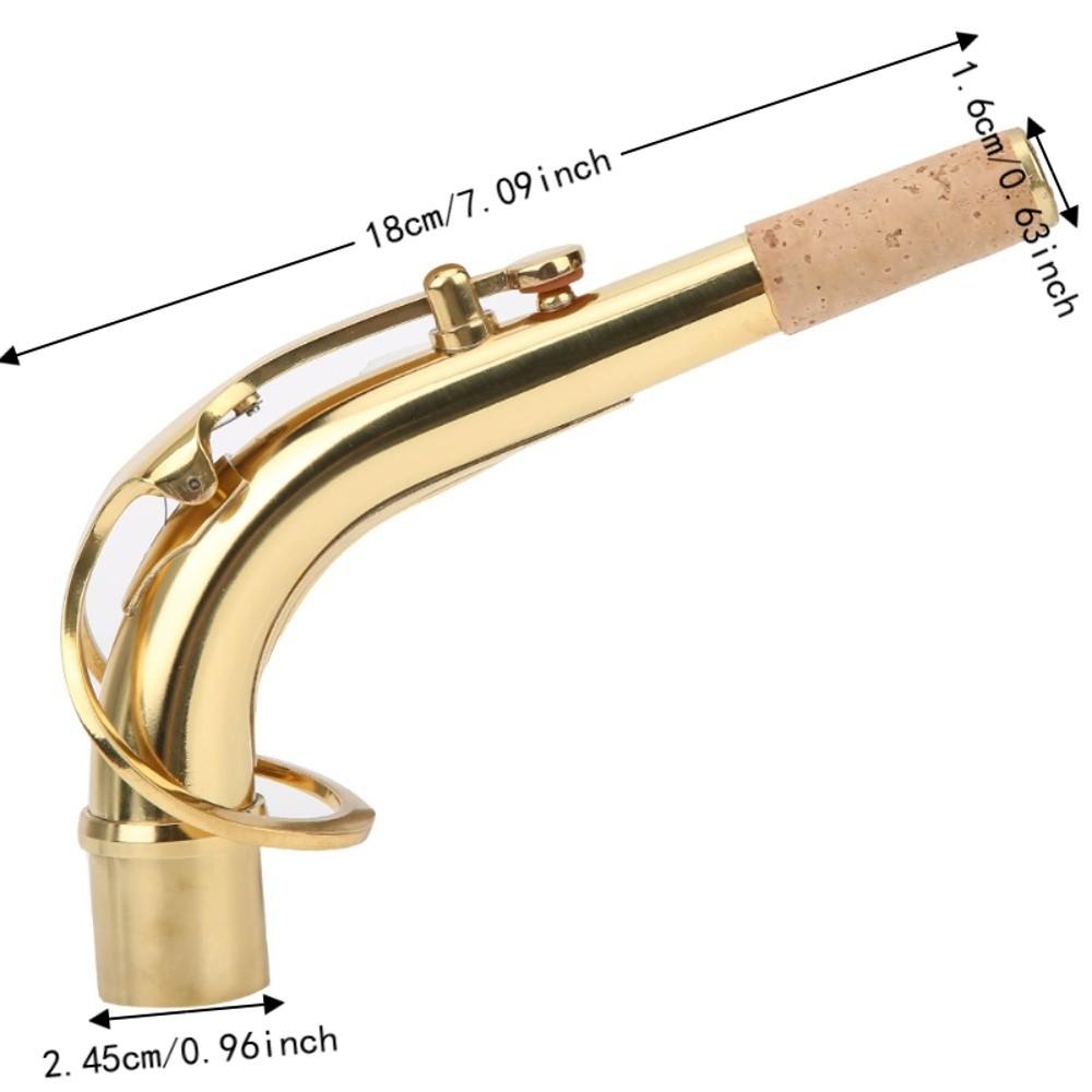 Gold Saxophone Neck Tube Brass Alto Saxophone Premium Alto Saxophone Neck For Alto Saxophones Use