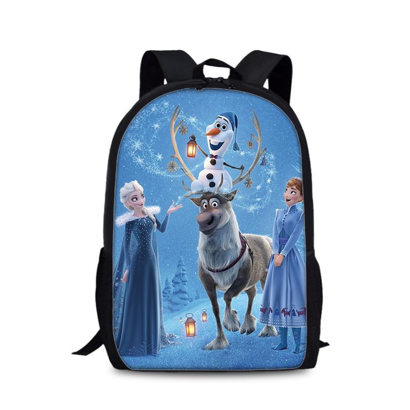 Frozen Childrens Cartoon Backpack With Lightweight Nylon Material For School And Daily Use