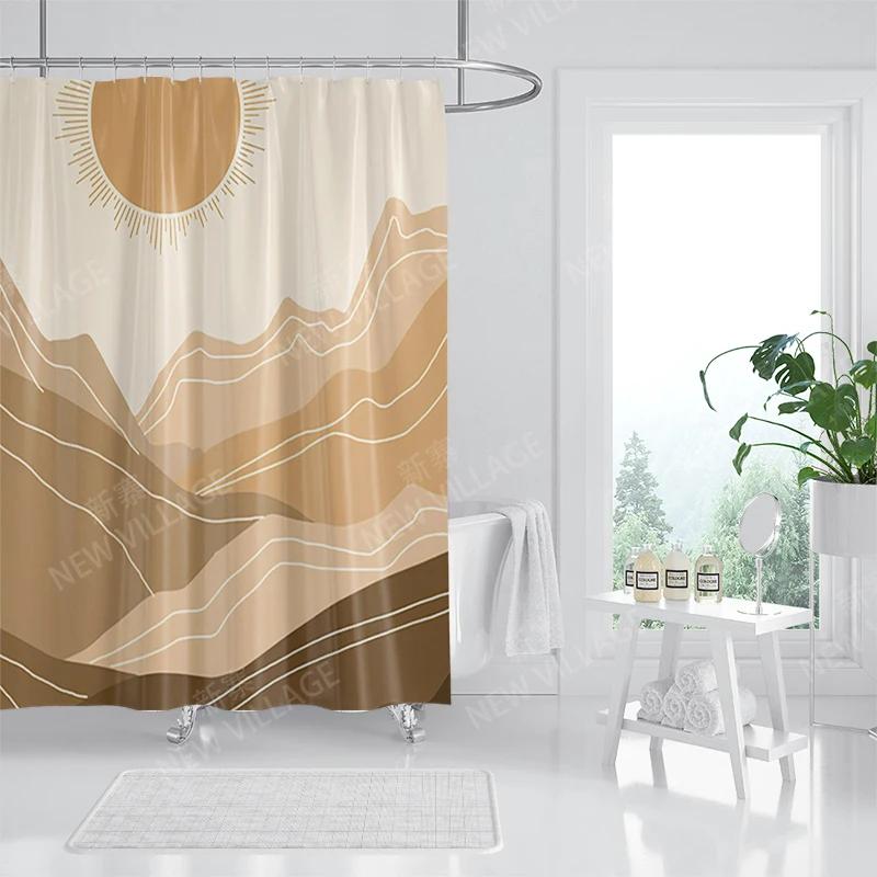 Vodotěsný látkový sprchový závěs Koupelnové závěsové doplňky 180x200 Koupelnový závěs do sprchy 240*200 severský boho dekor 240x200