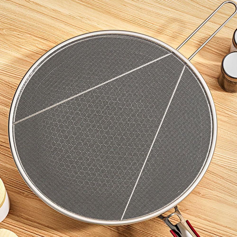 

Rust-proof Oil Splash Screen Stainless Steel Oil Filter Net Oil Splatter Cover Cooking 25CM