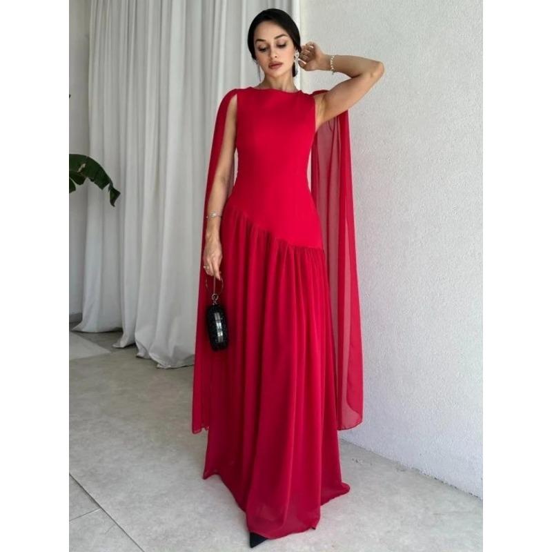 Women's Long Dress Fashion Temperament French Dress Sleeveless Dress