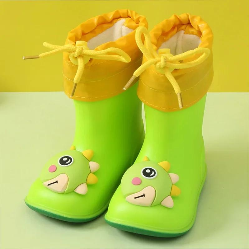 Nové dívčí holínky Klasické nepromokavé dětské boty Dětské holínky PVC Gumové boty Dětské Dětské Boty do vody Chlapecké holínky děti