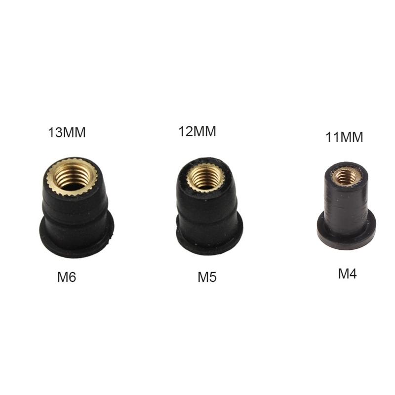 10Pcs Universal M6 Borracha Bem Fixador Cego para Motocicleta Windscreen Motocicleta Ferramentas de Modificação