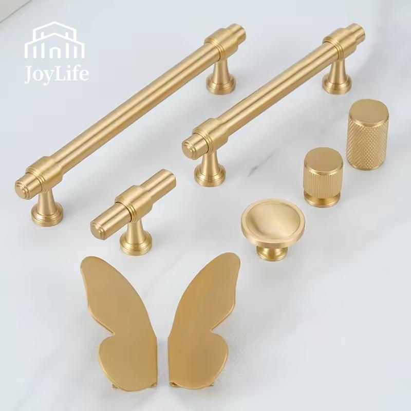 Brass Cabinet Handle Wardrobe Drawer Knob Simple American Style Door Pull Wardrobe Door Brass Knob Drawer Cabinet