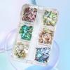 1 Box Great Irregular Shape Eco-friendly 3D Nail Decor Color-changing Sea Shell Fragments for Salon