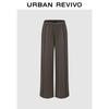 UR 2025 Autumn Women's Color-block Drawstring Wide-Leg Pants