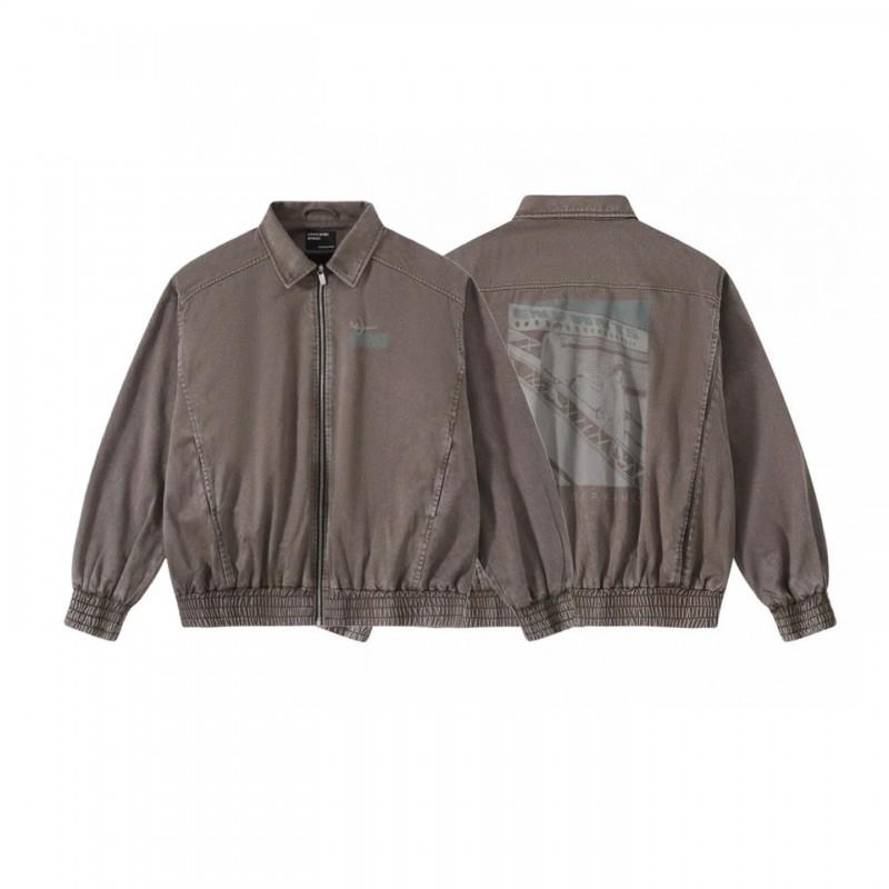 ERD Street Style Embroidered Corduroy Jacket Teen Boys Loose Fit Casual Outerwear 25FW