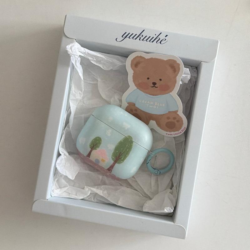 Milk Blue Cloud Hut AirPods 1 Generation Earphone Case for Apple Earphones AirPods 1 Generation Pro1